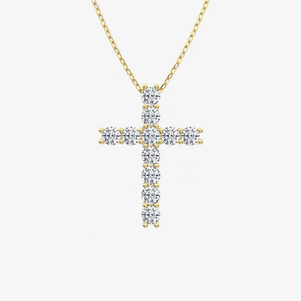 Asscher Halo Lab Grown Diamond Pendant Necklace in 14K Yellow Gold test
