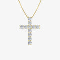 Asscher Halo Lab Grown Diamond Pendant Necklace in 14K Yellow Gold test