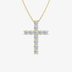 Asscher Halo Lab Grown Diamond Pendant Necklace in 14K Yellow Gold test
