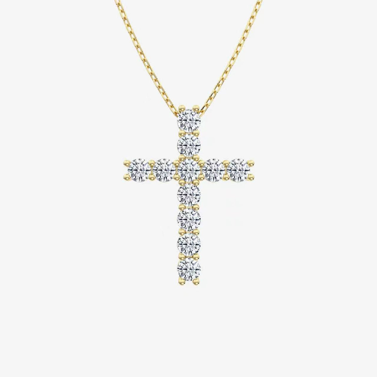 Asscher Halo Lab Grown Diamond Pendant Necklace in 14K Yellow Gold test