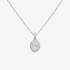 Asscher Halo Lab Grown Diamond Pendant Necklace in 14K Yellow Gold test