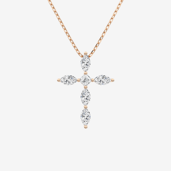 Asscher Halo Lab Grown Diamond Pendant Necklace in 14K Yellow Gold test