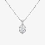 Asscher Halo Lab Grown Diamond Pendant Necklace in 14K Yellow Gold test