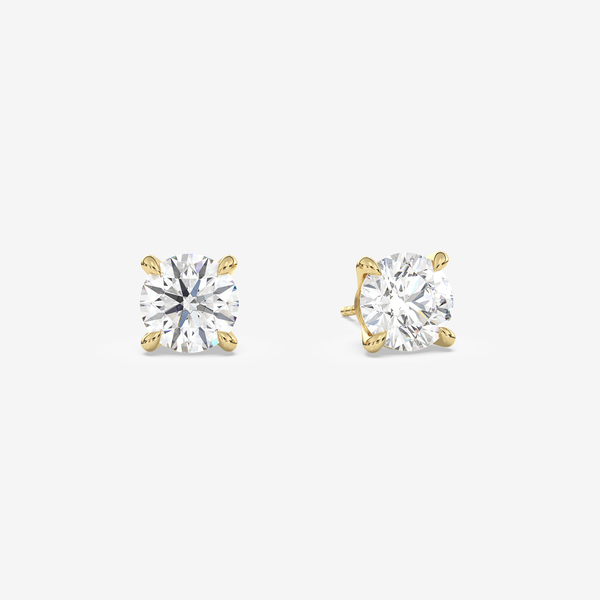 Classic Round 4-Prong Lab Grown Diamond Stud Earrings in 14K White Gold