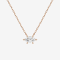 Marquise Solitaire Diamond Necklace in 14K Yellow Gold Pendant