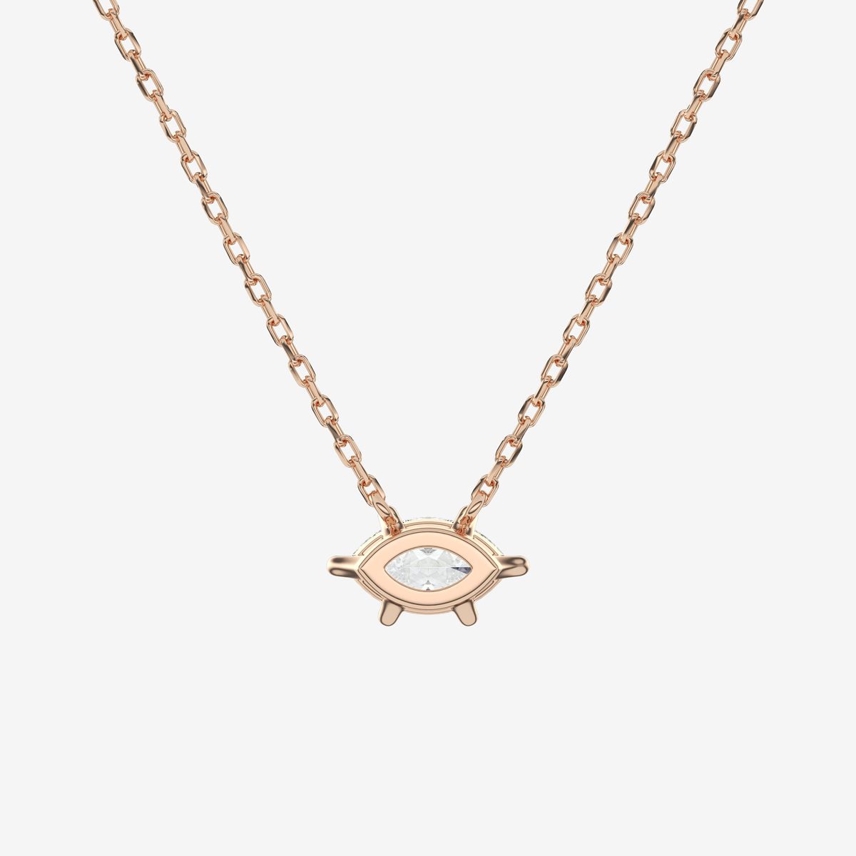 Marquise Solitaire Diamond Necklace in Platinum Pendant