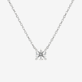 Round Solitaire Diamond Necklace in Platinum Pendant