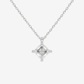 Platinum Asscher Solitaire Lab Grown Diamond Pendant Necklace