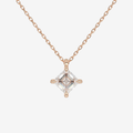 14K Rose Gold Asscher Solitaire Lab Grown Diamond Pendant Necklace
