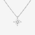 Platinum Cushion Solitaire Lab Grown Diamond Pendant Necklace