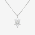 Platinum Marquise Solitaire Lab Grown Diamond Pendant Necklace