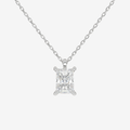 Platinum Radiant Solitaire Lab Grown Diamond Pendant Necklace