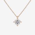14K Yellow Gold Round Solitaire Lab Grown Diamond Pendant Necklace