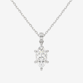 Marquise Solitaire Lab Grown Diamond Pendant Necklace in Platinum