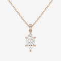 Marquise Solitaire Lab Grown Diamond Pendant Necklace in 14K Yellow Gold