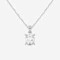 Oval Solitaire Lab Grown Diamond Pendant Necklace in Platinum