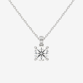 Round Solitaire Lab Grown Diamond Pendant Necklace in Platinum