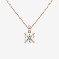 Round Solitaire Lab Grown Diamond Pendant Necklace in 14K Yellow Gold