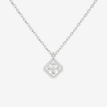 Platinum Asscher Bezel Solitaire Lab Grown Diamond Pendant Necklace