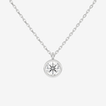Platinum Round Bezel Solitaire Lab Grown Diamond Pendant Necklace