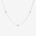 Bezel lab grown Diamond Necklace (1/6 ct. tw) in Platinum