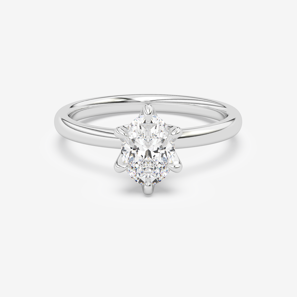 6 Prong Lab Grown Diamond Solitaire Ring